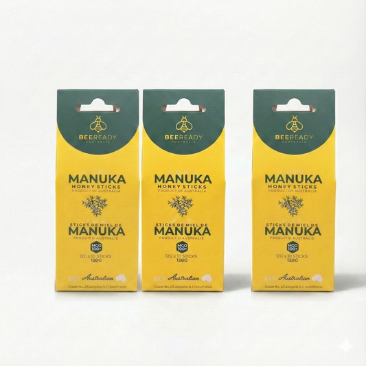 30 Days Supply - MGO 100+ Premium Australian Manuka Honey Sticks (12g x 30 Sticks)
