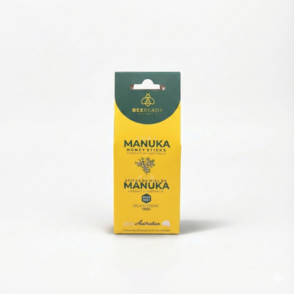 10 Days Supply – MGO 100+ Premium Australian Manuka Honey Sticks (12g x 10 Sticks)